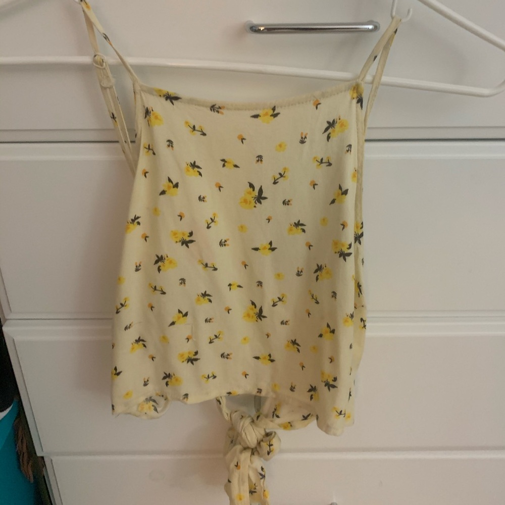 Pacsun Lottie Moss daisy tie top
